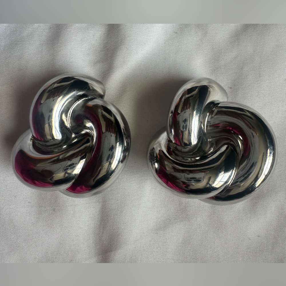 Saint Laurent twisted knot earrings